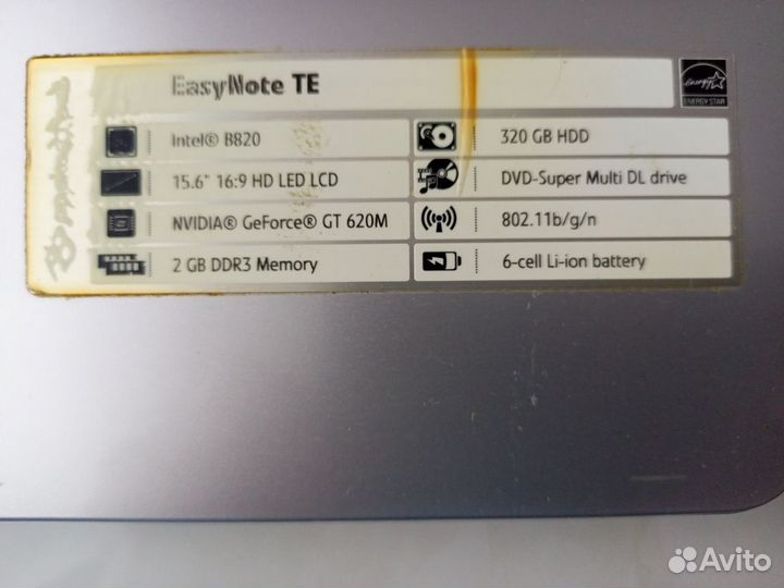 Ноутбук Packard Bell 15,6