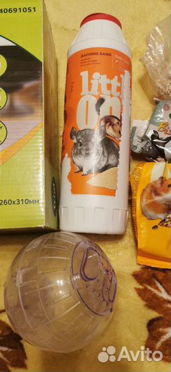 Клетка для джунгарского хомяка, еда, шар