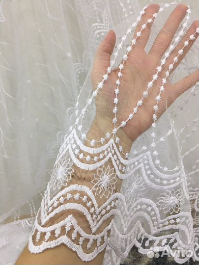 Тюль с вышивкой новая готовая