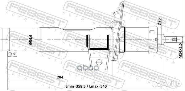 Амортизатор передний GAS.twin tube audi