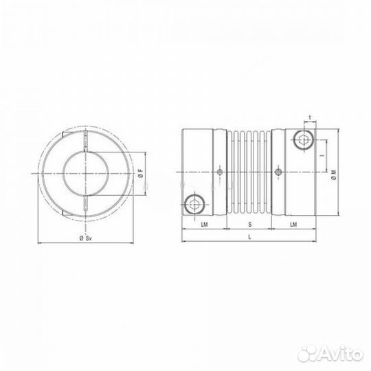 Муфта сильфонная соединительная MS 40-10x10