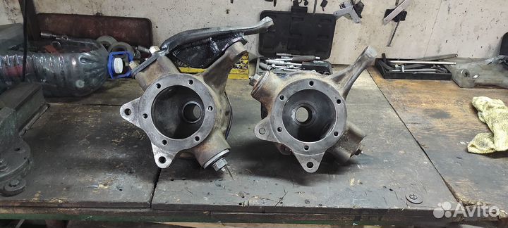 Кулаки поворотные УАЗ кастор+5 +Сошка усиленная