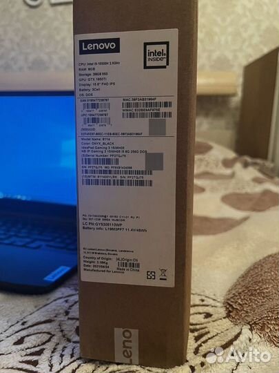 Игровой ноутбук lenovo intel i5-10300H