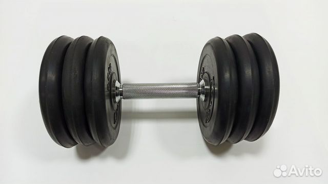 Гантель разборная 16,6кг (обрезиненные диски)