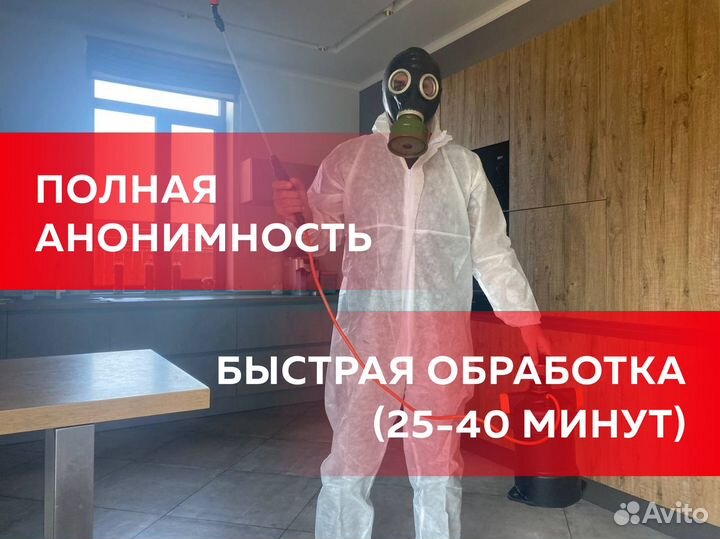 Дезинфекция Уничтожение клопов, тараканов, мышей