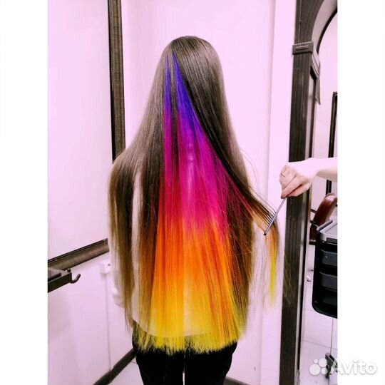 Яркое окрашивание волос