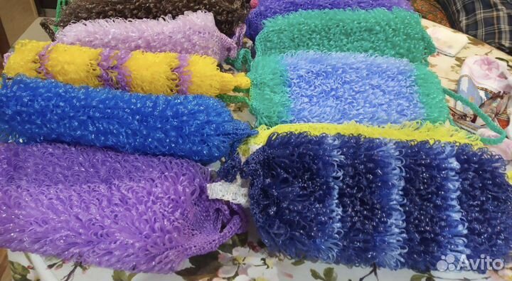 Мочалки ручной вязки