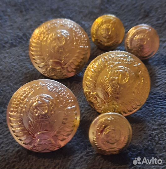 Пуговицы генеральские СССР. С гербом 1980 - 82г