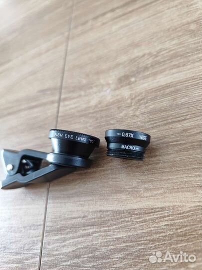 Объектив для телефона рыбий глаз/макро
