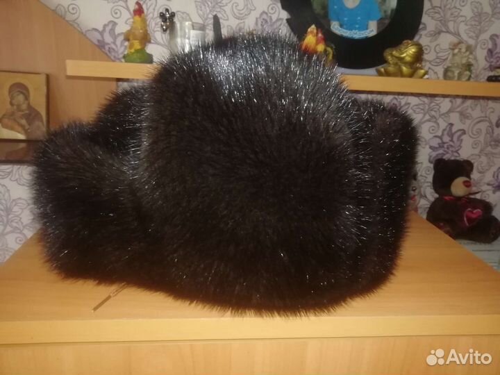 Шапка ушанка мужская норка