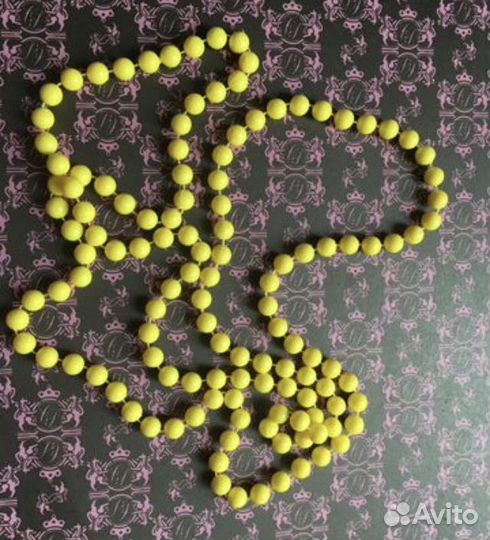 Бусы винтажные, бутоньерка, платье СССР