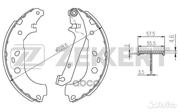 Колодки торм. бараб. задн. Ford Tourneo Connect