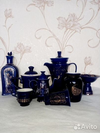 Сервиз Бронницы Возрождение кобальт