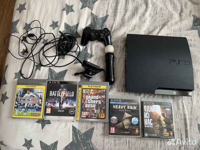Игровая приставка sony ps3 с камерой, move