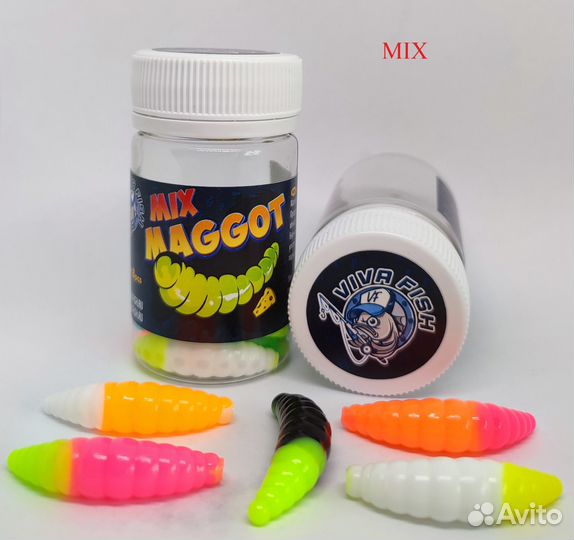 Маггот (maggot) силиконовая приманка от Viva Fish