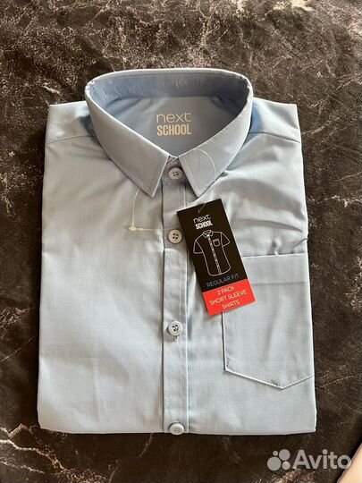 Рубашка школьная Next 128 (короткий рукав)
