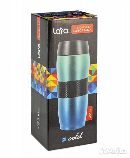 Термокружка lara LR04-23 Aqua, 0,45л
