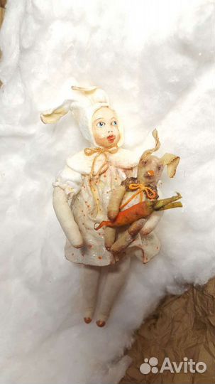 Ватные елочные игрушки