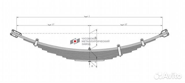 Рессора задняя для газ 3308 Садко 11 листов