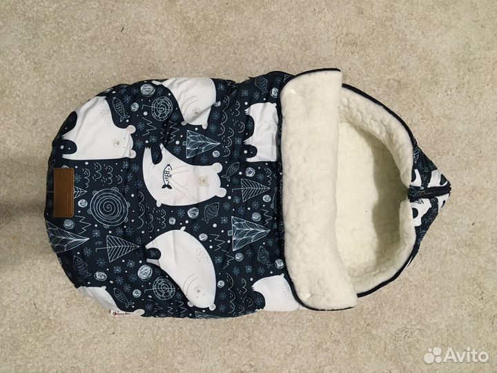 Конверт на выписку меховой