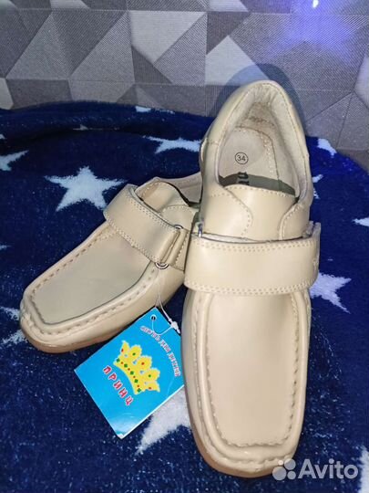 Ботинки мокасины кожа