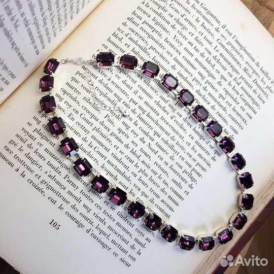 Ожерелье Чокер Сваровски Аметист Swarovski