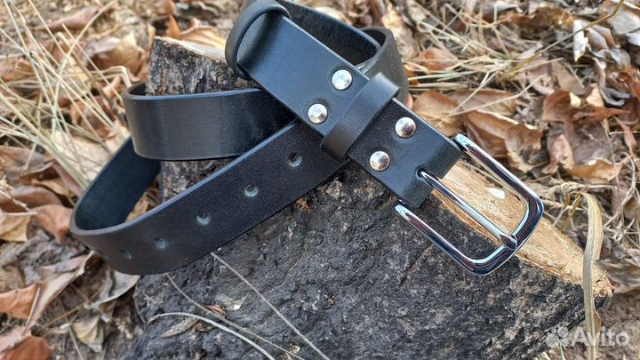 Мужской ремень из натуральной кожи ручной работы