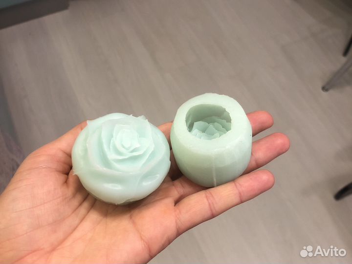 Молд силиконовый роза 2 шт