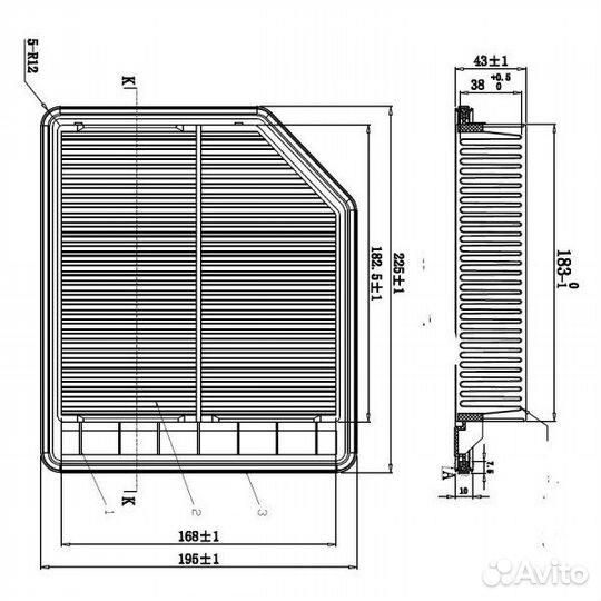 Фильтр воздушный DFA2240