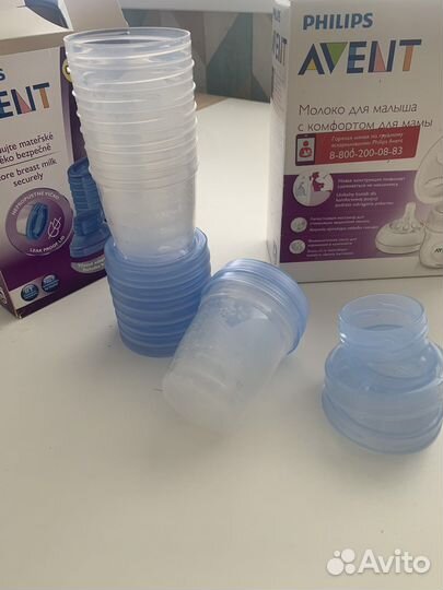 Молокоотсос ручной+ стаканчики для хранения молока
