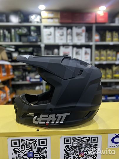 Кроссовый шлем Leatt Moto 3.5 с очками Black