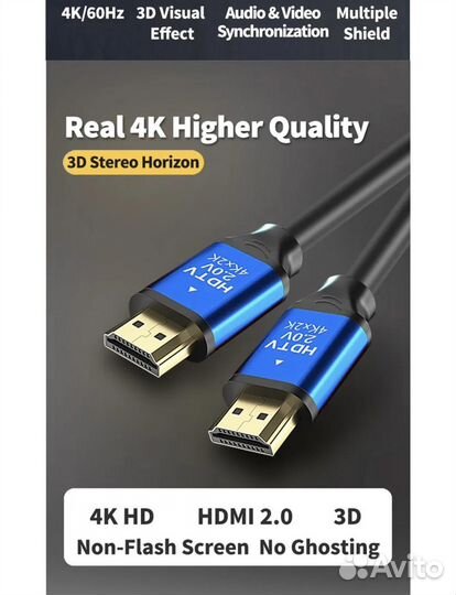 Кабель соединительный keyron hdmi - hdmi, 1,5 м