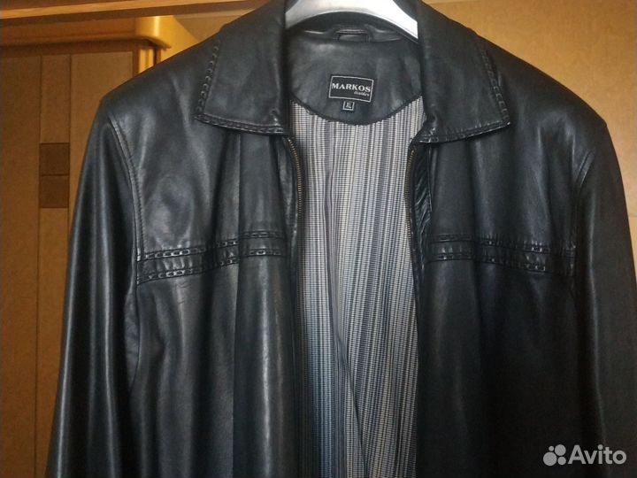 Кожаная куртка мужская 54 56
