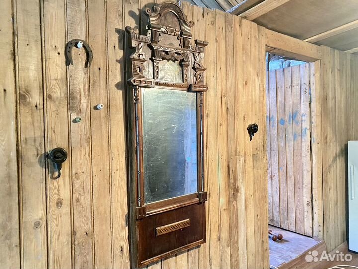Зеркало старинное антикварное деревянное 19 век