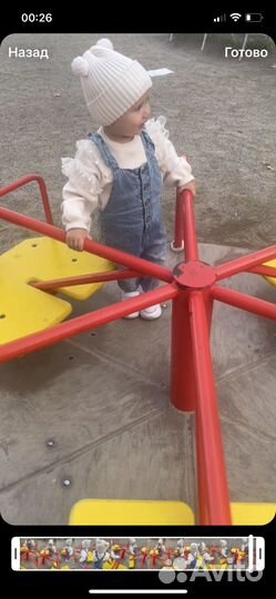 Джинсовый комбинезон для девочки 80