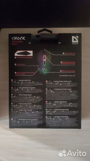 Игровая мышь Defender Shock + коврик