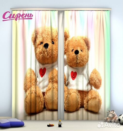 Новые детские шторы (комплект из 2-х штук)