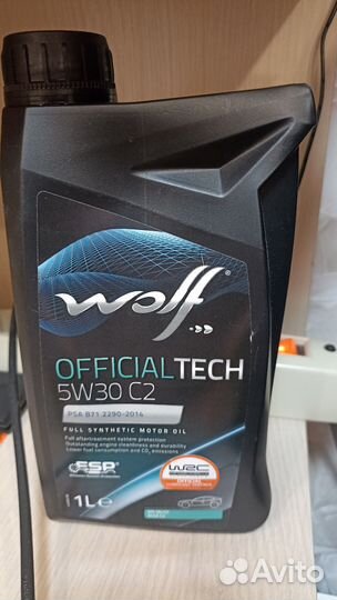 Моторное масло запакованое wolf 5w30 1 литр