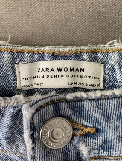Джинсовые шорты zara 34