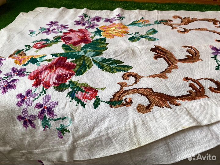 Скатерть старинная Вышивка 1949 год