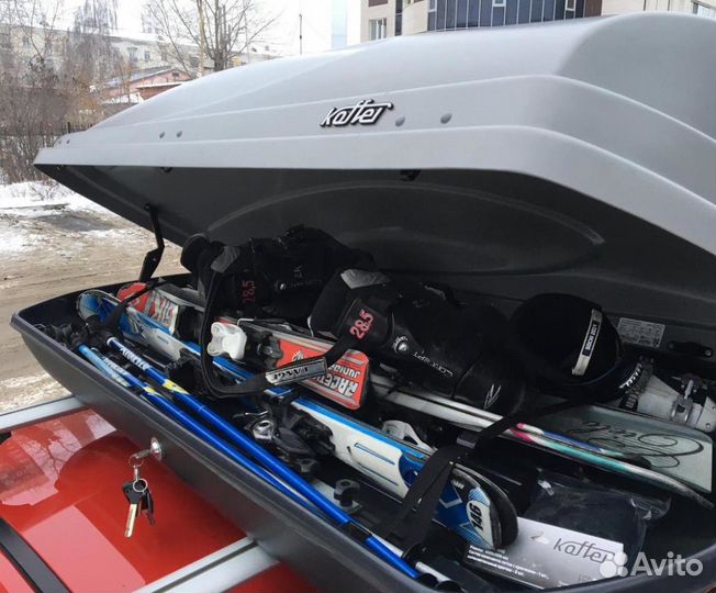 Автомобильный бокс Koffer A430 (серый матовый)