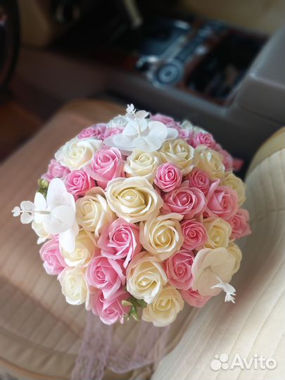 Букет цветов из мыльных роз