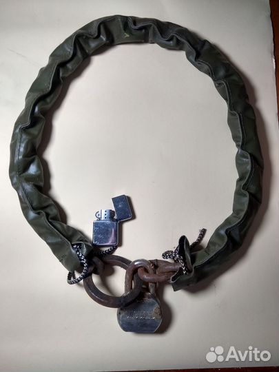 Цепь противоугонная для мотоцикла с замком 127см