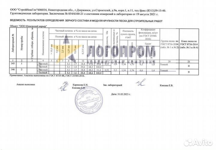 Строительный песок