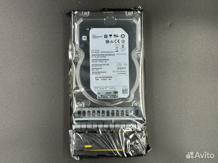 Жесткий диск HPE 2Tb 7.2K SAS 3.5
