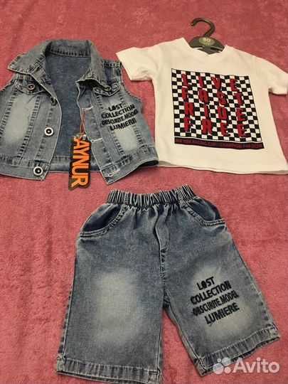 Детский джинсовый костюм 62 - 74, Турция