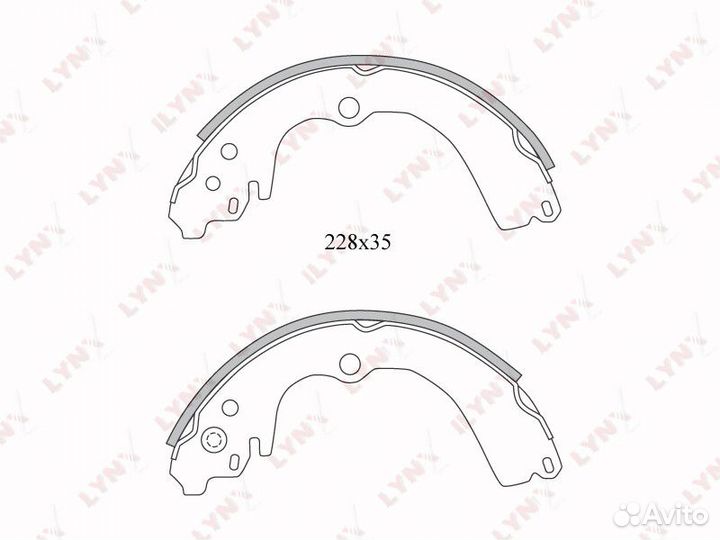 Колодки барабанные lynxauto BS-7101