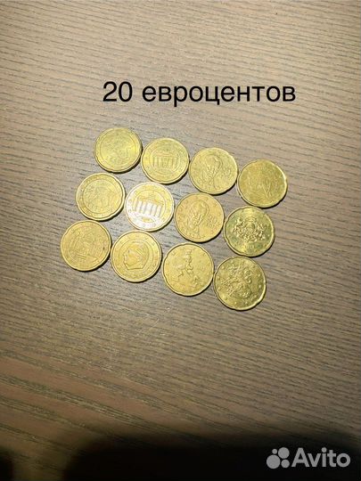 Монеты Евроценты 50,20,10,5,2,1