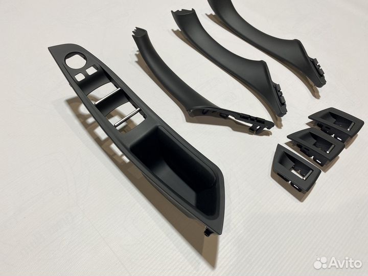 Накладки на ручки дверей черные BMW 5 F10/F11/F18