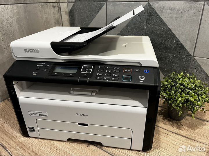 Мфу лазерный ricoh sp220snw
